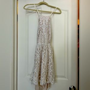 Crème/white lace dress - perfect for bridal shower or bachelorette!